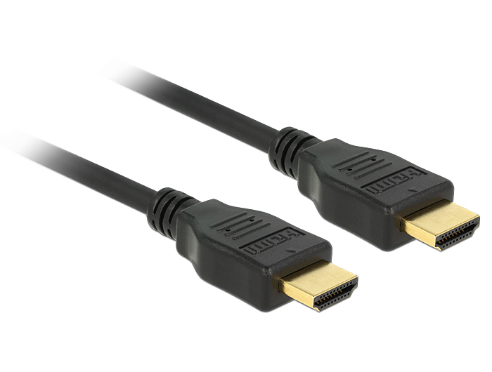 Delock 84714, 2 m, HDMI Typ A (Standard), HDMI Typ A (Standard), 4096 x 2160 Pixel, 18 Gbit/s, Schwarz