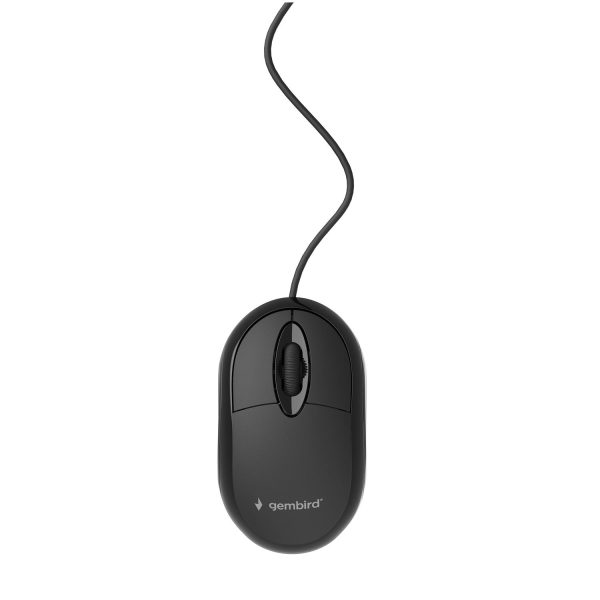 Zweites Bild vonGembird MUS-U-01, Beidhändig, Optisch, USB Typ-A, 1000 DPI, Schwarz