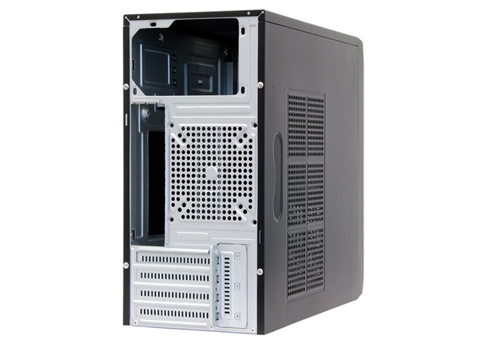 Zweites Bild vonChieftec HT-01B-350GPB, Midi Tower, PC, Schwarz, micro ATX, SECC, 14 cm