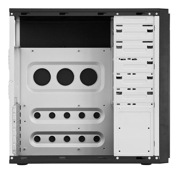 Zweites Bild vonChieftec HQ-01B-OP, Midi Tower, PC, Schwarz, ATX, micro ATX, SECC, 12 cm