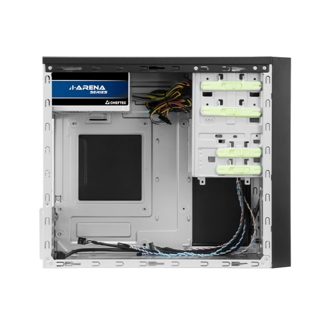 Zweites Bild vonChieftec CT-01B-350GPB, Mini Tower, PC, Schwarz, micro ATX, SECC, 14 cm
