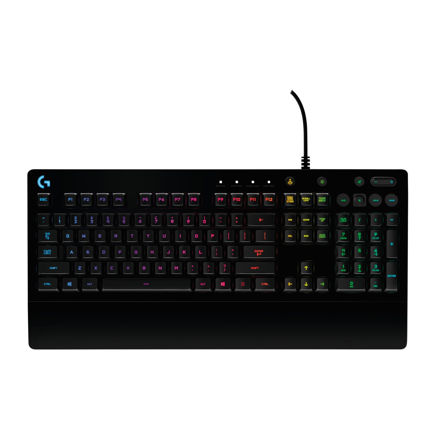 Logitech G 920-008087, Volle Größe (100%), Kabelgebunden, USB, QWERTZ, RGB-LED, Schwarz
