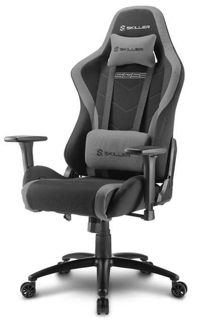 Sharkoon SKILLER SGS2, PC-Gamingstuhl, 110 kg, Gepolsterter Sitz, 185 cm, Schwarz, Edelstahl
