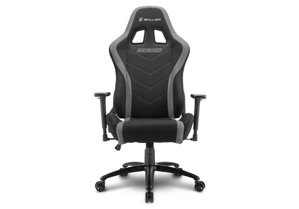 Zweites Bild vonSharkoon SKILLER SGS2, PC-Gamingstuhl, 110 kg, Gepolsterter Sitz, 185 cm, Schwarz, Edelstahl