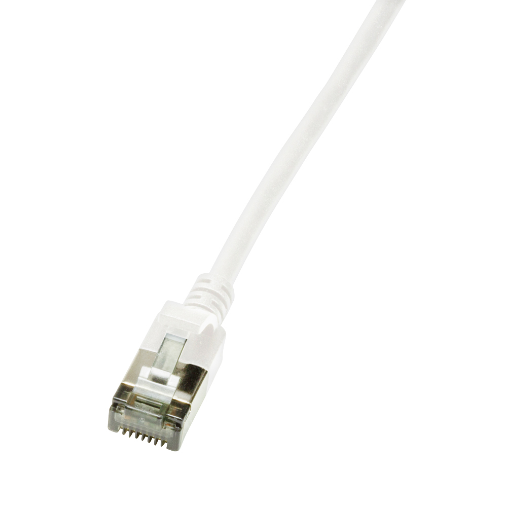 LogiLink Ultraflex SlimLine, 1 m, Cat6a, S/UTP (STP), RJ-45, RJ-45, Weiß