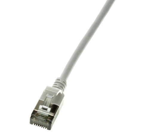 LogiLink Slim U/FTP, 1 m, Cat6a, U/FTP (STP), RJ-45, RJ-45, Grau