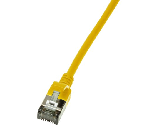 LogiLink Slim U/FTP, 0,5 m, Cat6a, U/FTP (STP), RJ-45, RJ-45, Gelb