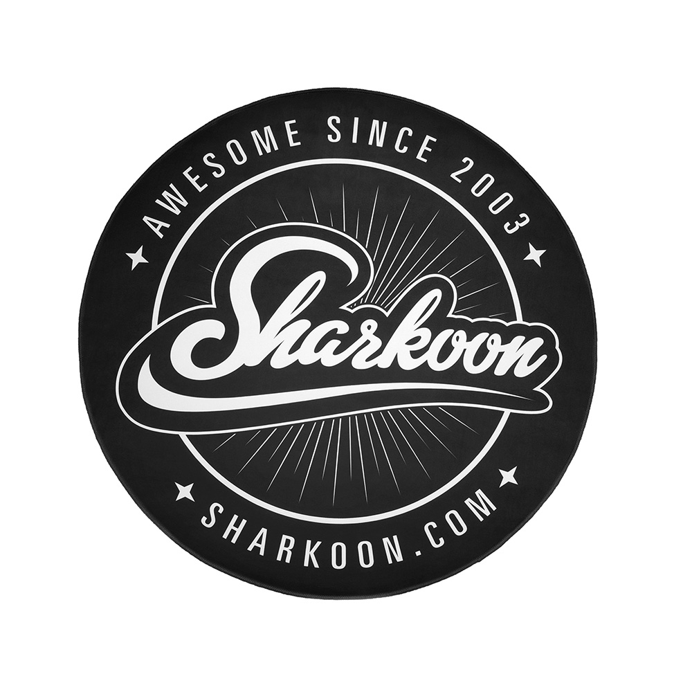 Sharkoon Floor Mat, Stuhlmatte, Schwarz, Weiß, Polyester, 1200 mm, 1200 mm, 5 mm