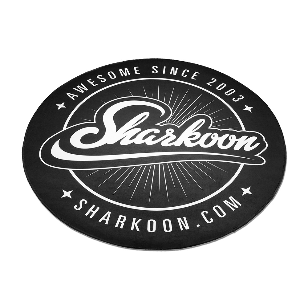 Zweites Bild vonSharkoon Floor Mat, Stuhlmatte, Schwarz, Weiß, Polyester, 1200 mm, 1200 mm, 5 mm