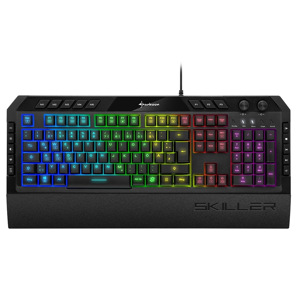 Zweites Bild vonSharkoon Skiller SGK5, Kabelgebunden, USB, Mechanischer Switch, QWERTZ, RGB-LED, Schwarz