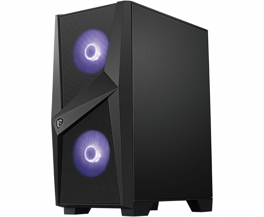 Zweites Bild vonMSI MAG Forge 100M, Midi Tower, PC, Schwarz, Transparent, ATX, Mini-ATX, Mini-ITX, Gaming, Violett