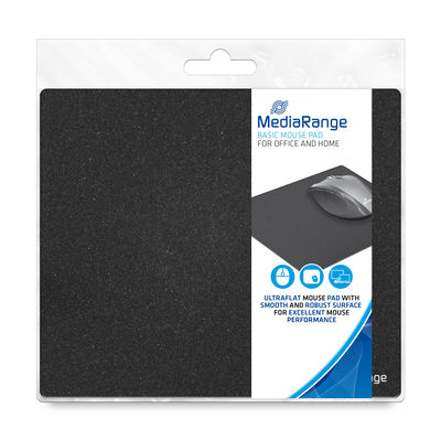 MEDIARANGE MROS251, Schwarz, Monochromatisch, Stoff, Anti-Rutsch-Basis