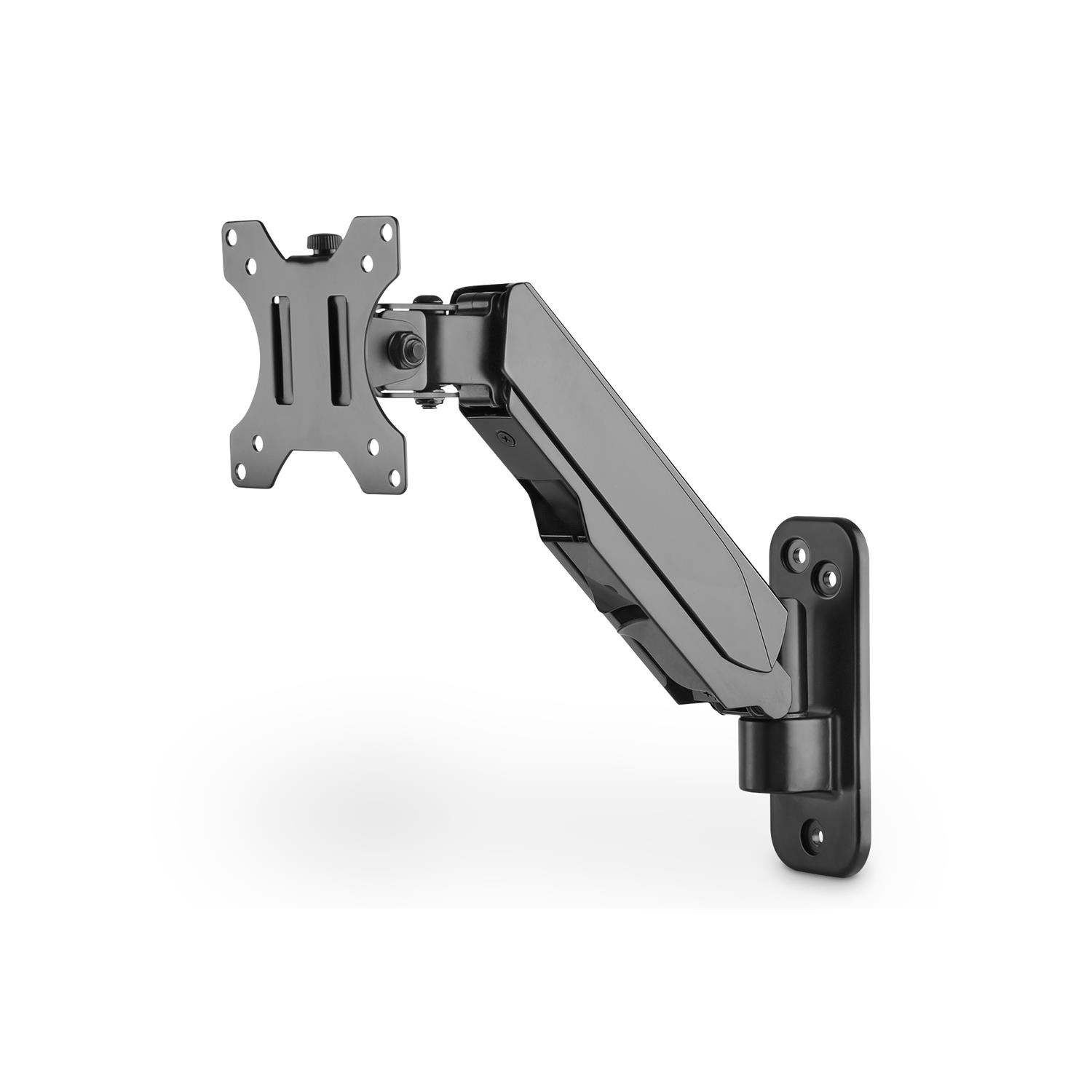 DIGITUS Universeller Single Monitorhalter mit Gasdruckfeder, Wandmontage