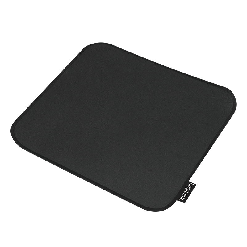 LogiLink ID0195, Schwarz, Einfarbig, Polyester, Anti-Rutsch-Basis, Gaming-Mauspad