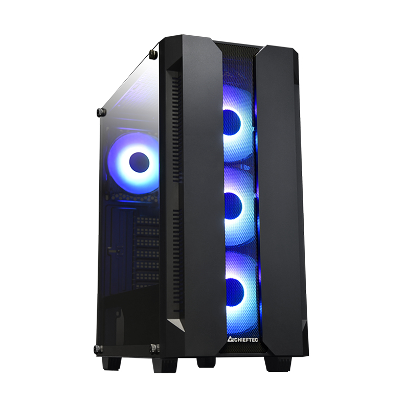 Zweites Bild vonChieftec GS-01B-OP, Tower, PC, Schwarz, ATX, micro ATX, Mini-ITX, SPCC, Gehärtetes Glas, Gaming