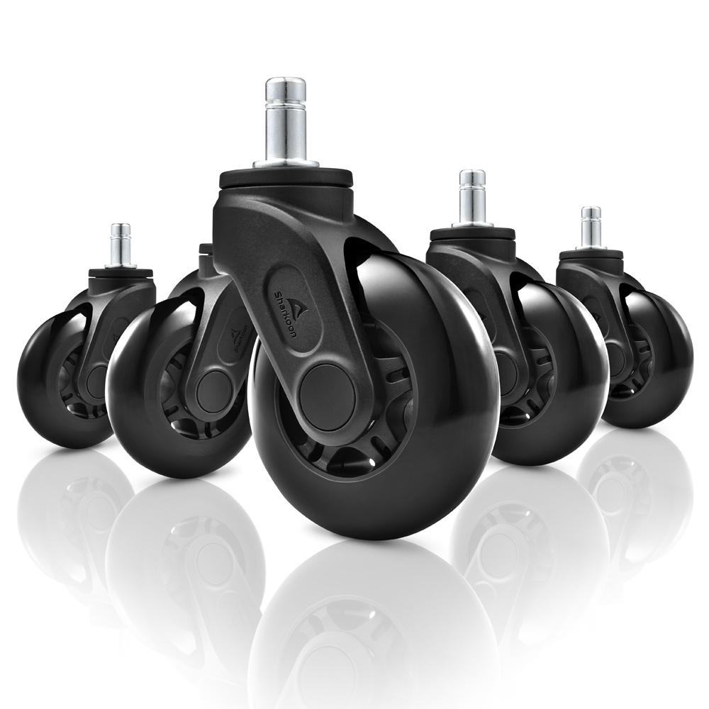 Sharkoon SW10, Lenkrolle, Sharkoon, SKILLER, ELBRUS, Schwarz, PU-Kunststoff, 7,5 cm