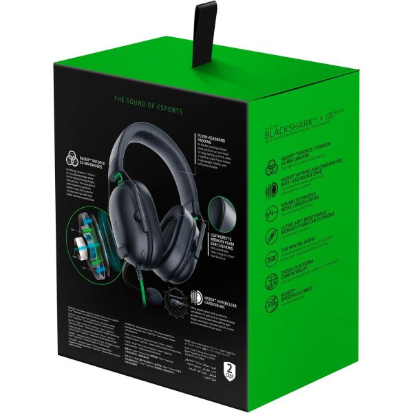 Zweites Bild vonRazer Blackshark V2 X, Kabelgebunden, 12 - 28000 Hz, Gaming, 270 g, Kopfhörer, Schwarz, Grün