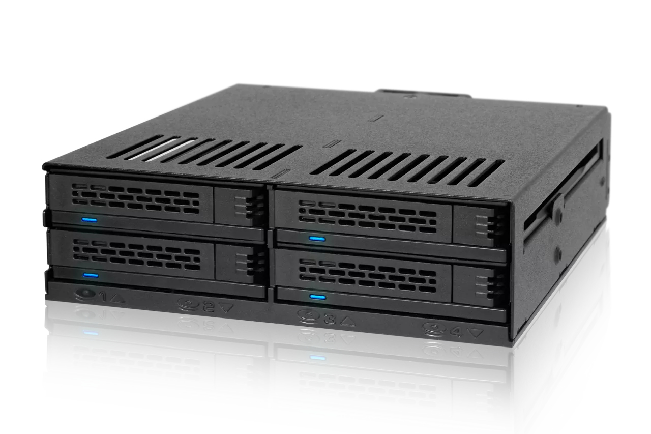 Zweites Bild vonIcy Dock MB324SP-B, SATA, Serial ATA II, Serial ATA III, Serial Attached SCSI (SAS), 440 g, Desktop, Schwarz