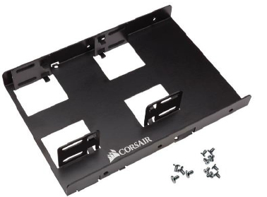 Corsair CSSD-BRKT2, 8,89 cm (3.5"), Carrier Panel, Schwarz, 2.5", Aluminium, 101,6 mm