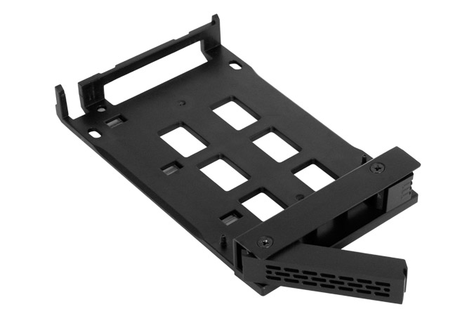 Icy Dock ExpressTray, Frontblende, 2.5", SATA, Serial ATA II, Serial ATA III, Schwarz, Metall, Kunststoff, 6 Gbit/s