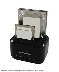 Zweites Bild vonLC-Power LC-DOCK-U3-III, HDD, SSD, SATA, 2.5,3.5", 4000 TB, USB 3.2 Gen 1 (3.1 Gen 1) Type micro-B, Schwarz
