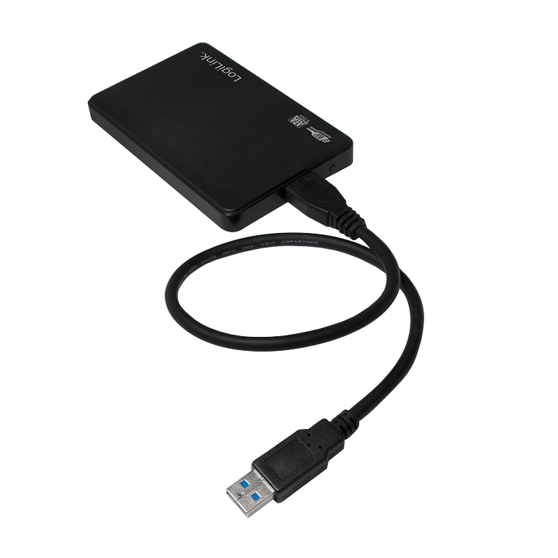 Zweites Bild vonLogiLink UA0256, HDD-Gehäuse, 2.5", SATA, Serial ATA II, Serial ATA III, 5 Gbit/s, USB Anschluss, Schwarz