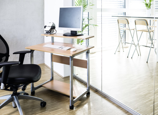 Zweites Bild vonDurable 371810, Gerade, Rechteckige Form, Homeoffice, Büro, Grau, Grau, Grau