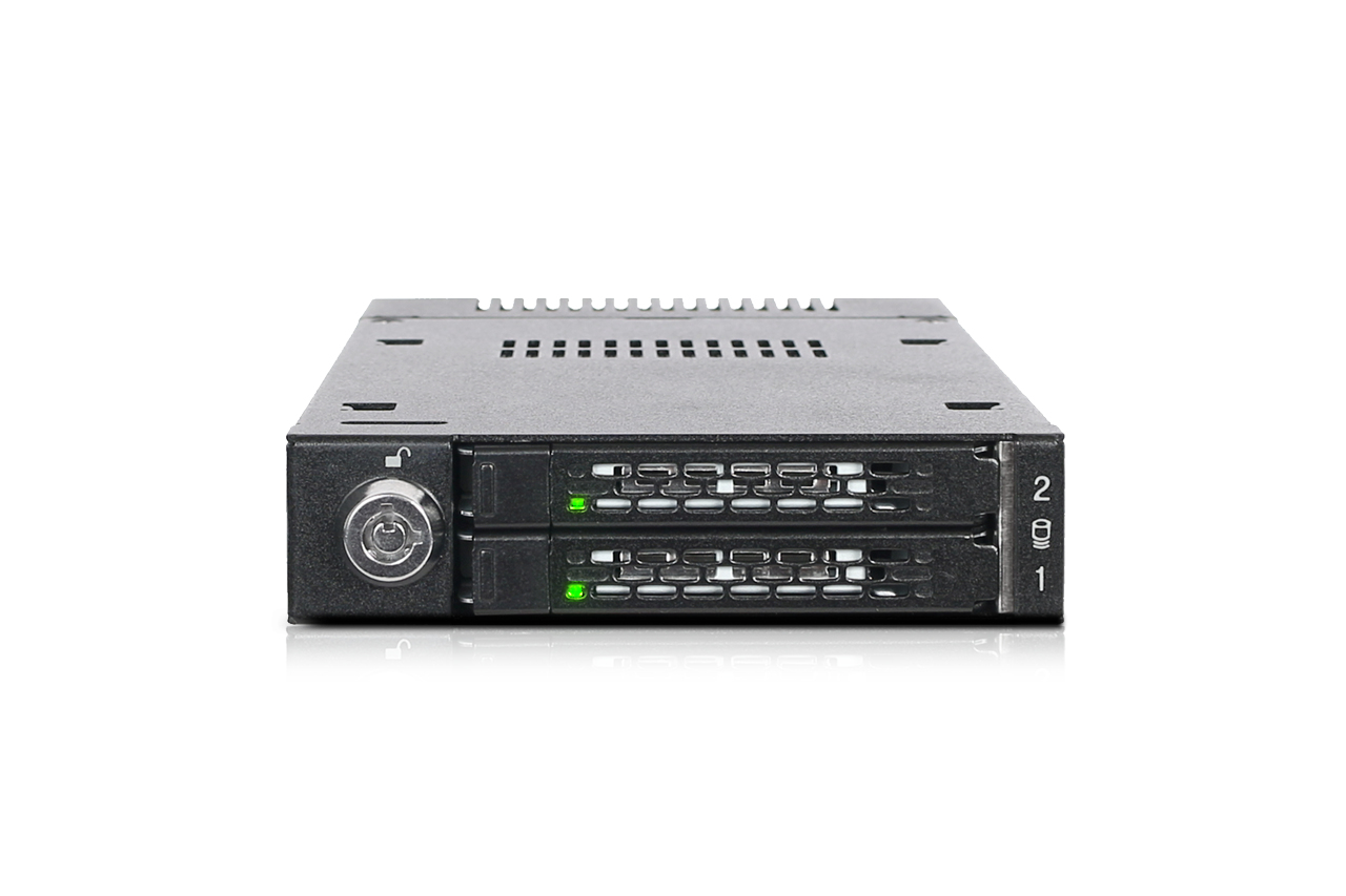 Icy Dock ToughArmor MB834M2K-B, SSD-Gehäuse, M.2, SAS, 32 Gbit/s, Hot-Swap, Schwarz
