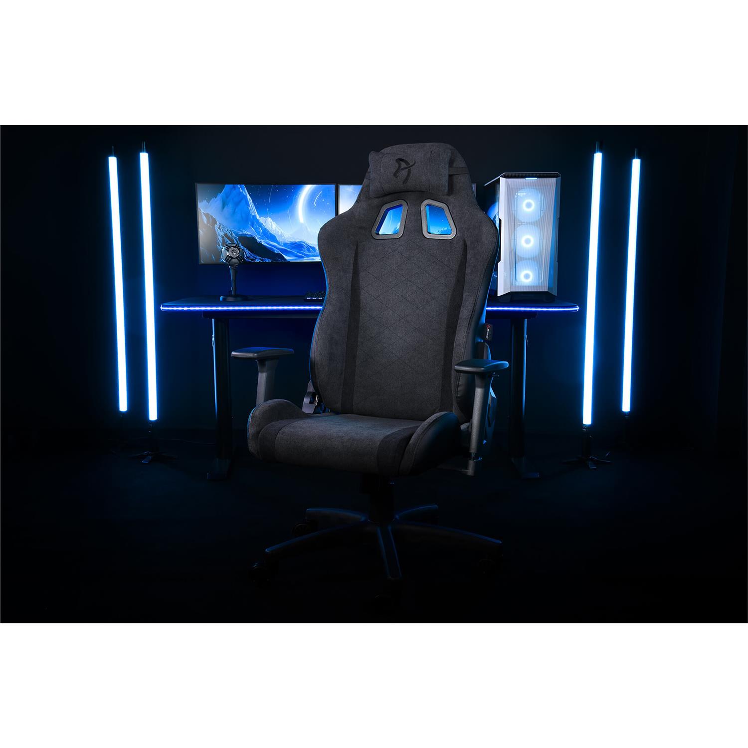 Zweites Bild vonArozzi Gaming Stuhl Avanti Dark grey SoftFabric, Konsolen-Gamingstuhl, 120 kg, Gepolsterter Sitz, Gepolsterte Rückenlehne