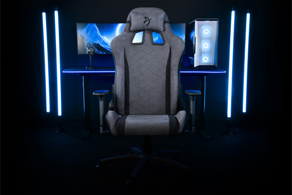 Zweites Bild vonArozzi Gaming Stuhl Avanti Ash SoftFabric, Konsolen-Gamingstuhl, 120 kg, Gepolsterter Sitz, Gepolsterte Rückenlehne