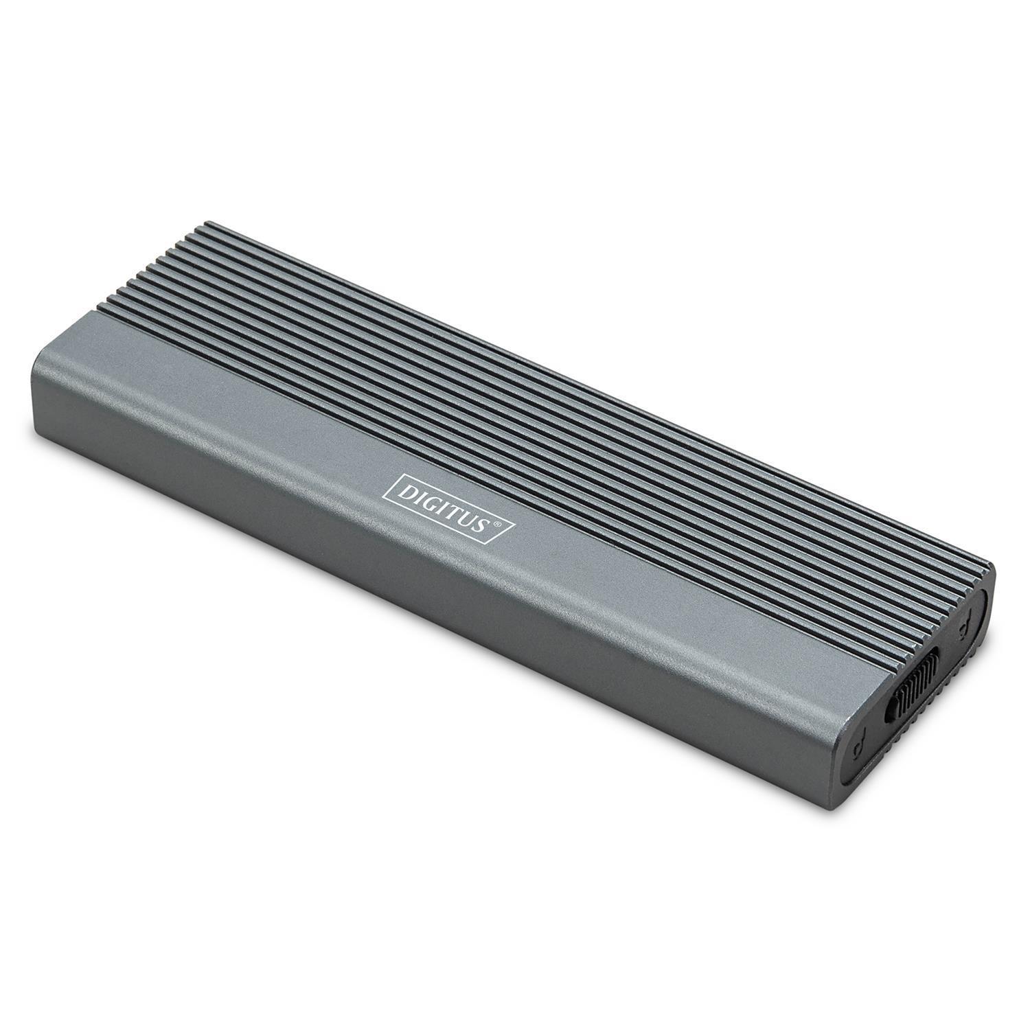 DIGITUS USB M.2 Festplattengehäuse, SSD, extern, SATA, 6Gbps, USB 3.1 Gen2, Aluminium, werkzeugfrei