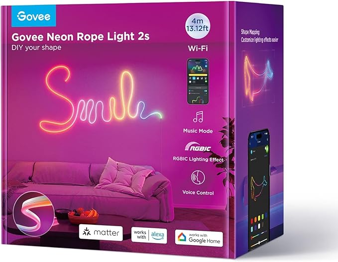 Zweites Bild vonGovee RGBIC LED Neon Strip Light 4,0m white