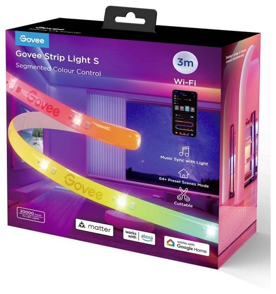 Zweites Bild vonGovee LED-Lichtstreifen 3 m – Matter-kompatibel