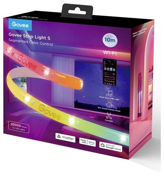 Zweites Bild vonGovee RGBIC LED Strip Light (Wi-Fi, Bluetooth, Matter) 10,0m