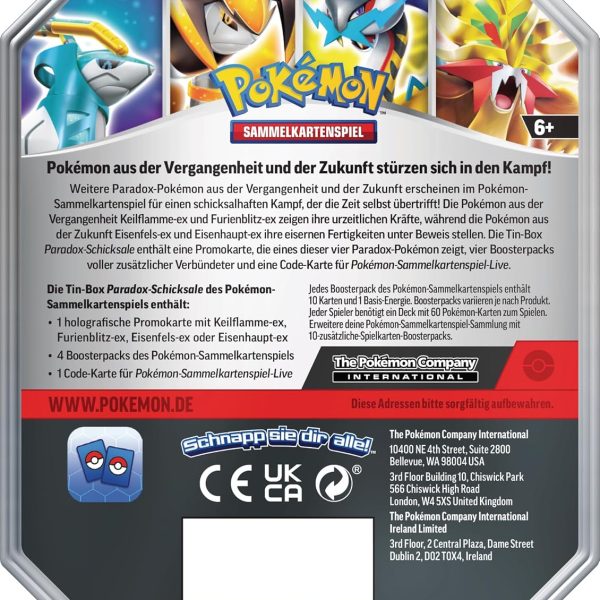 Zweites Bild vonPokemon Paradox-Schicksale Keilflamme Tin-Box (DE) (45917)