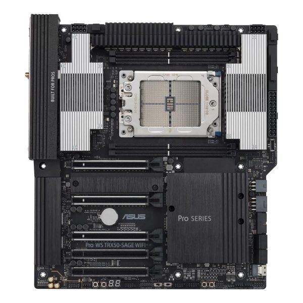 Zweites Bild vonASUS Pro WS TRX50-SAGE WIFI, AMD, Socket sTR5, AMD Ryzen Threadripper 1000 Series, DDR5-SDRAM, DIMM, Vierfach-Kanal