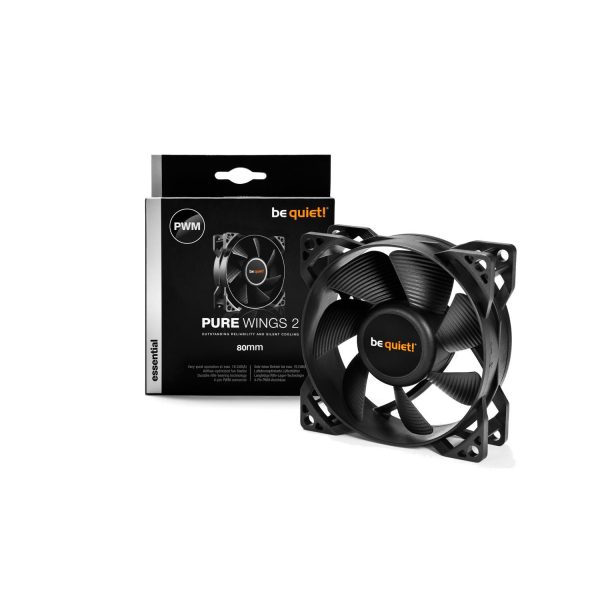 Zweites Bild vonBe Quiet! Pure Wings 2, Ventilator, 9,2 cm, 1900 RPM, 56,02 m³/h, Schwarz