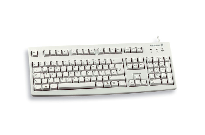 Cherry G83-6104, Volle Größe (100%), Kabelgebunden, USB, QWERTY, Grau