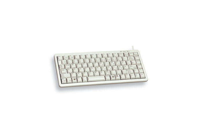 Zweites Bild vonCherry G84-4100 Kompakte Kabelgebundene Tastatur, USB/PS2, Hell Grau (QWERTZ - DE), Mini, Kabelgebunden, USB, QWERTZ, Grau