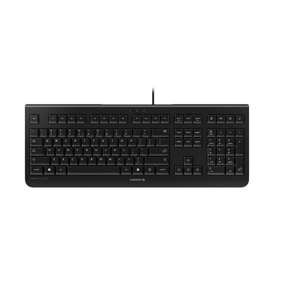 Cherry KC 1000, Volle Größe (100%), Kabelgebunden, USB, QWERTY, Schwarz