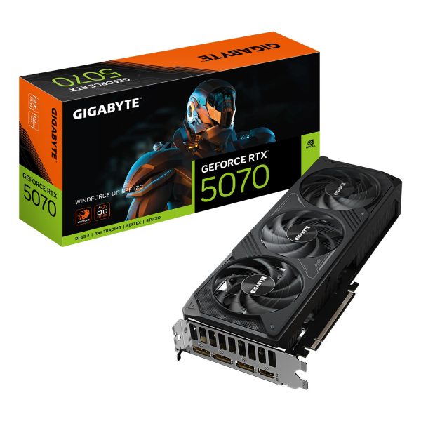 Gigabyte GeForce RTX 5070 WINDFORCE OC SFF 12G Grafikkarte - 12GB GDDR7, 192 Bit, PCI-E 5.0, 2542 MHz Core Clock, 3 x DP 2.1a, 1 x HDMI 2.1b, NVIDIA DLSS 4, GV-N5070WF3OC-12GD, GeForce RTX 5070, 12 GB, GDDR7, 192 Bit, 7680 x 4320 Pixel, PCI Express x16 5.