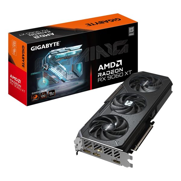 Gigabyte Radeon RX 9060 XT GAMING OC 8G Grafikkarte - 8GB GDDR6, 128bit, PCI-E 5.0, 3320 MHz Kerntakt, 2 x DisplayPort, 1 x HDMI, GV-R9060XTGAMING OC-8GD, Radeon RX 9060 XT, 8 GB, GDDR6, 128 Bit, 7680 x 4320 Pixel, PCI Express x16 5.0
