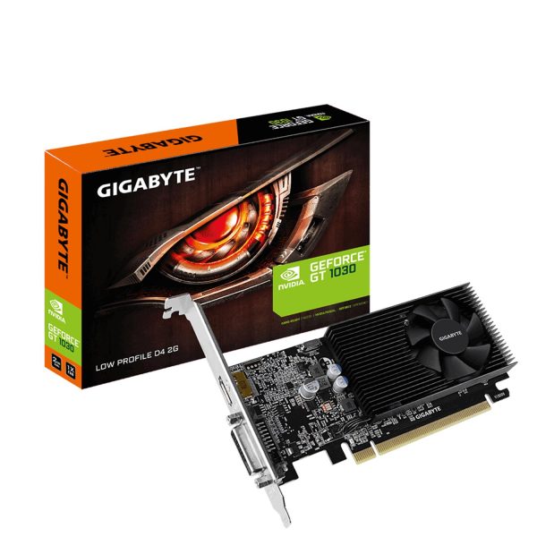 Gigabyte GV-N1030D4-2GL, GeForce GT 1030, 2 GB, GDDR4, 64 Bit, 4096 x 2160 Pixel, PCI Express x16 3.0