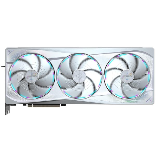 Zweites Bild vonGigabyte AORUS GeForce RTX 5090 MASTER ICE 32G Grafikkarte - 32 GB GDDR7, 512 Bit, PCI-E 5.0, 2655MHz Kernfrequenz, 3 x DP 2.1a, 1 x HDMI 2.1b, NVIDIA DLSS 4, GV-N5090AORUSM ICE-32GD, GeForce RTX 5090, 32 GB, GDDR7, 512 Bit, 7680 x 4320 Pixel, PCI Express
