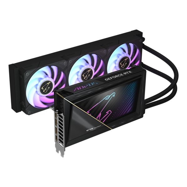 Zweites Bild vonGigabyte AORUS GeForce RTX 5090 XTREME WATERFORCE 32G Grafikkarte - 32 GB GDDR7, 512 Bit, PCI-E 5.0, 2655 MHz Kernfrequenz, 3 x DP 2.1a, 1 x HDMI 2.1b, NVIDIA DLSS 4, GV-N5090AORUSX W-32GD, GeForce RTX 5090, 32 GB, GDDR7, 512 Bit, 7680 x 4320 Pixel, PCI E