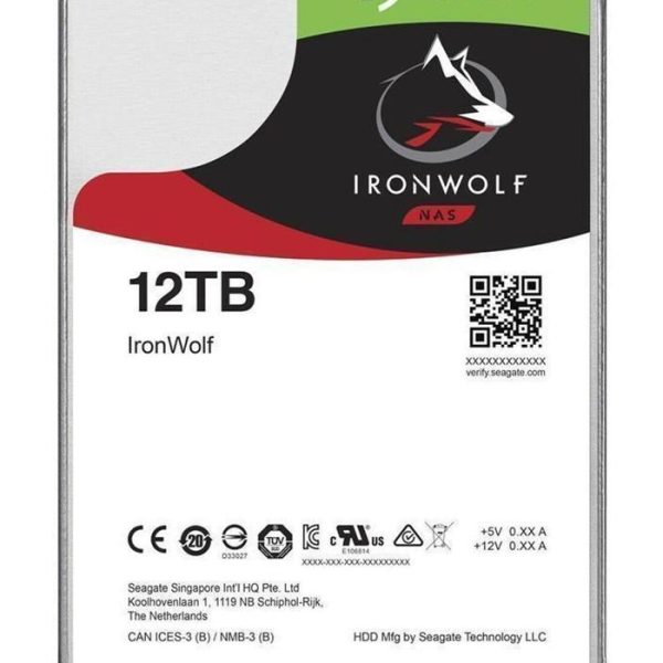 Seagate NAS HDD IronWolf, 12 TB, 7200 RPM, 256 MB, 3.5", Serial ATA III