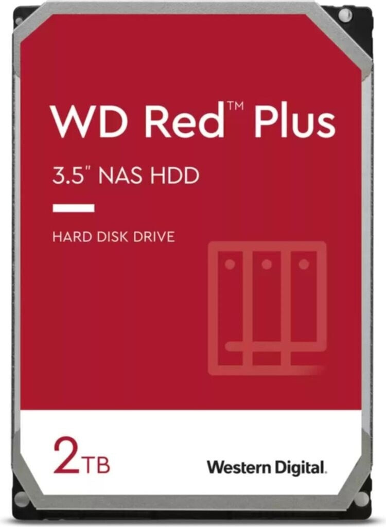 WD Red Plus , 2 TB, 5400 RPM, 64 MB, 3.5", SATA
