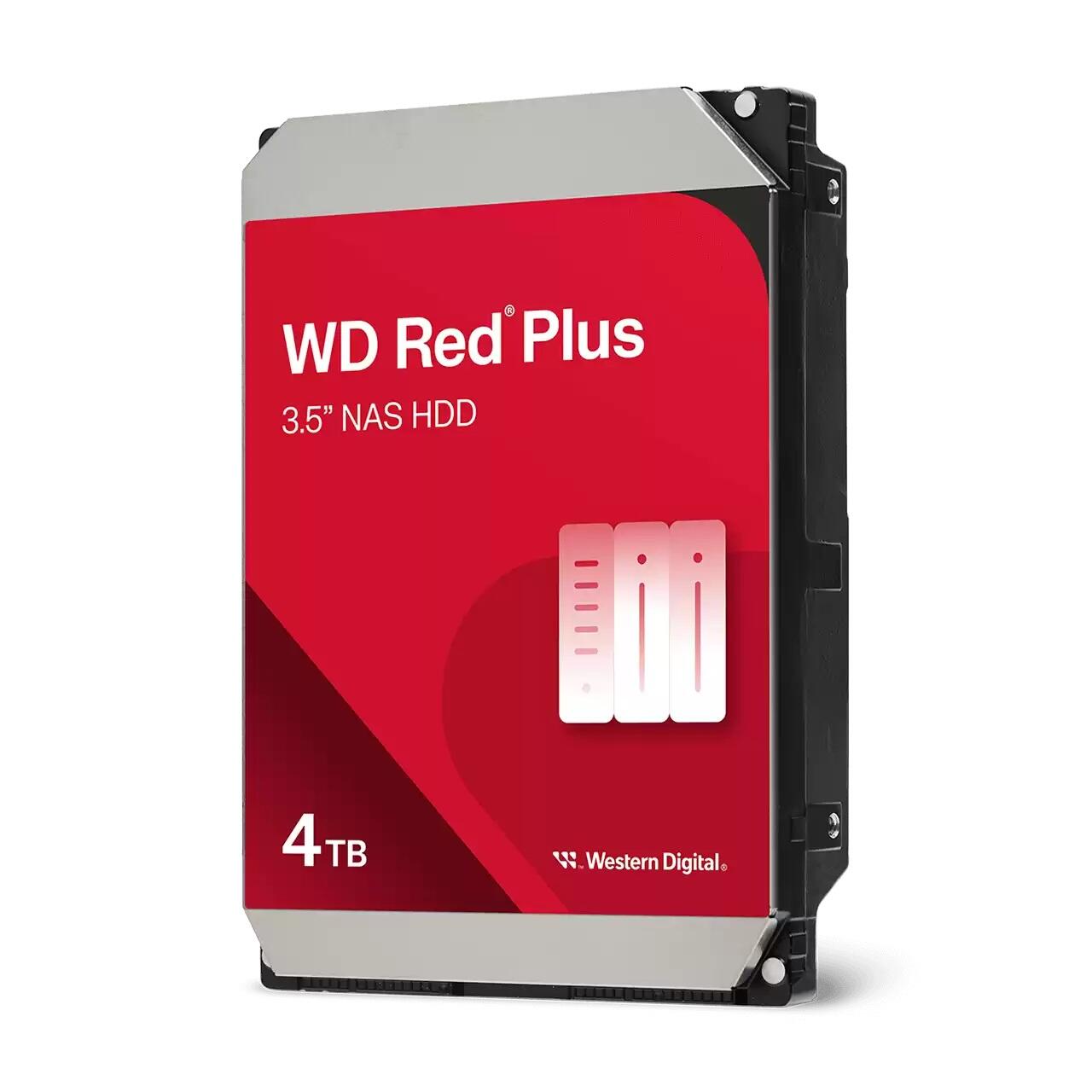 WD Red Plus , 4 TB, 5400 RPM, 256 MB, 3.5", Serial ATA III