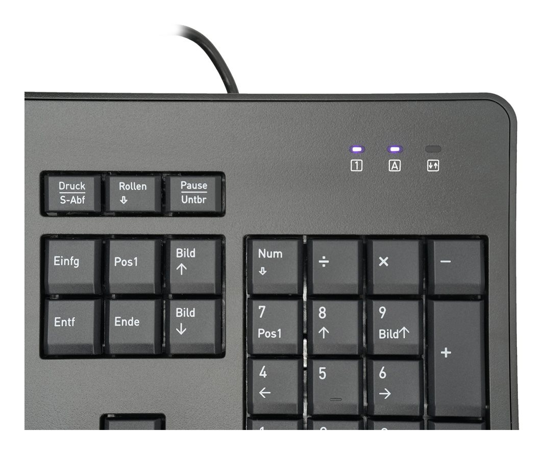 Zweites Bild vonTERRA Keyboard 3500 Corded [FR] USB black/noir baugleich zum Cherry Stream Keyboard JK-8500FR-2, Volle Größe (100%), Kabelgebunden, USB, QWERTZ, Schwarz