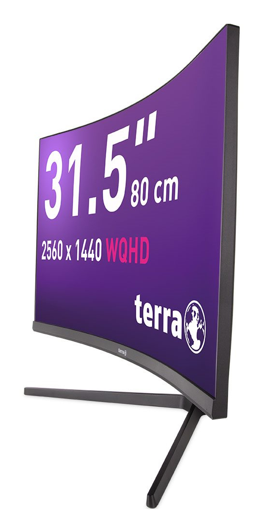 Zweites Bild vonTERRA LCD/LED 3285W HA black CURVED USB-C/HDMI/DP, 80 cm (31.5"), 2560 x 1440 Pixel, Wide Quad HD, LCD, 1 ms, Schwarz